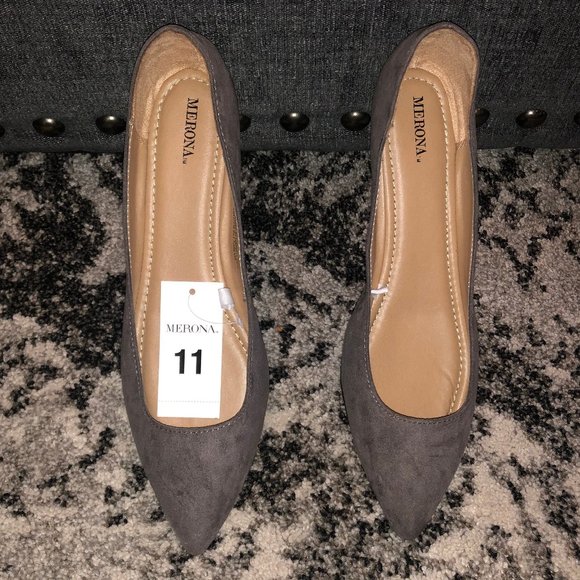 Merona NWT Drew Ballet Flats - Grey - Picture 3 of 6